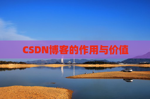 CSDN博客的作用与价值